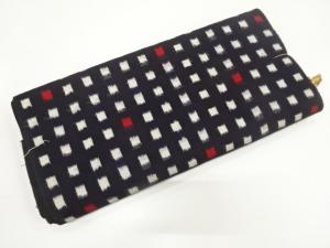 アンティーク　枡模様織り出し　お召着物洗い張り